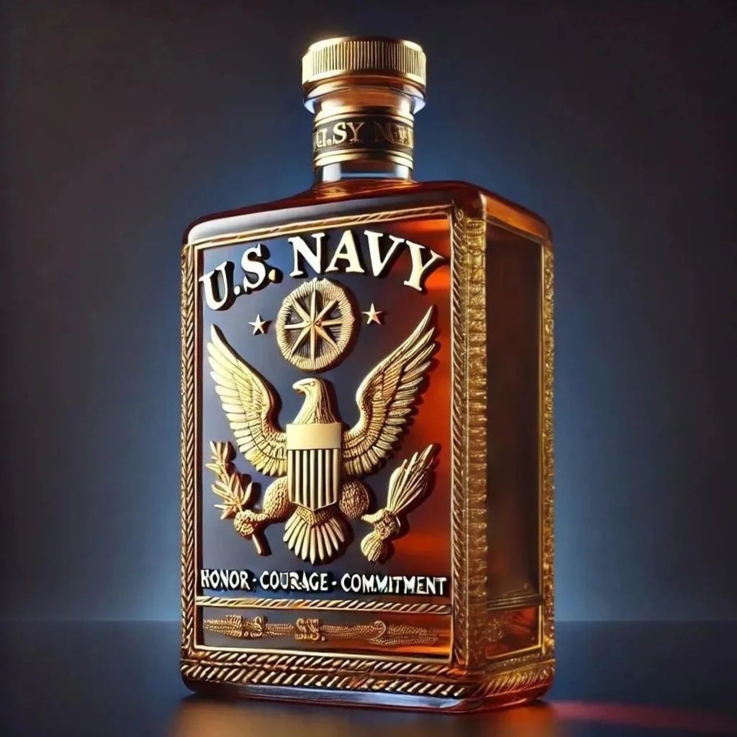 250th Anniversary Veteran U.S. Military Tribute Whisky Decanter, Anniversaries Parties and Collectors Gift 684046