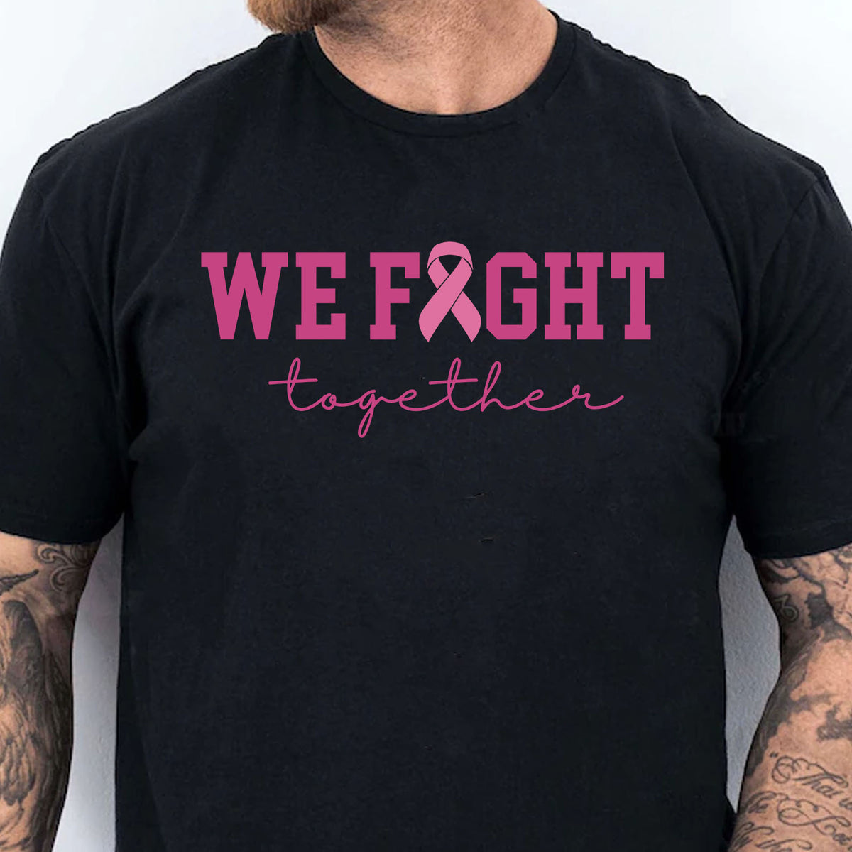 We Fight Together Shirt, Breast Cancer Support Tee, Pink Ribbon Awareness Shirt 686479