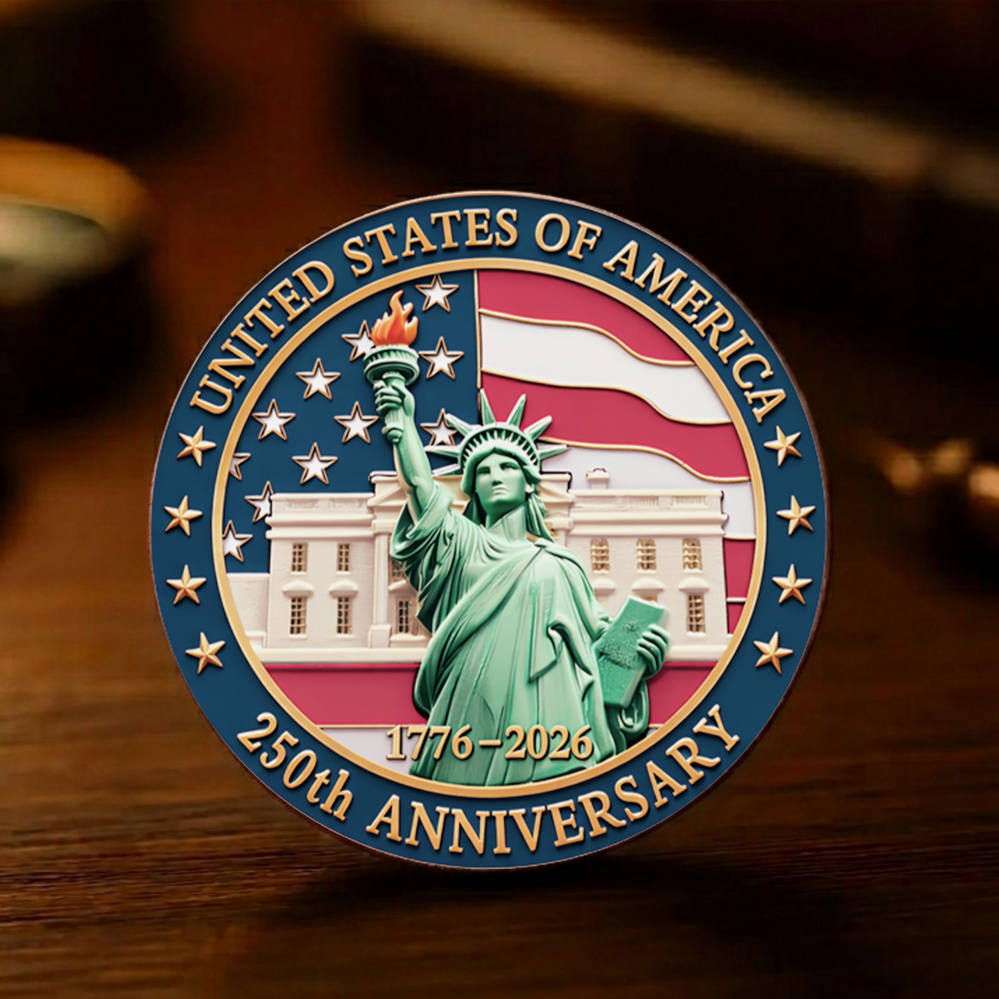 USA 250 Years Anniversary Commemorative Coin | Patriotic Liberty And Unity Coin 684715