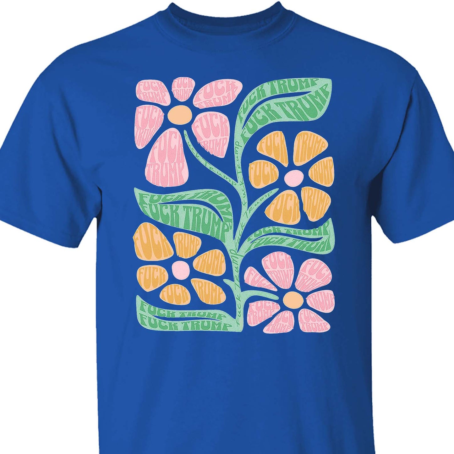 Subtle Floral 8647 Anti Trump Shirt – Progressive Fuck Trump Tee For Democrats And Pro-Democracy Supporters Dark Shirt 682197