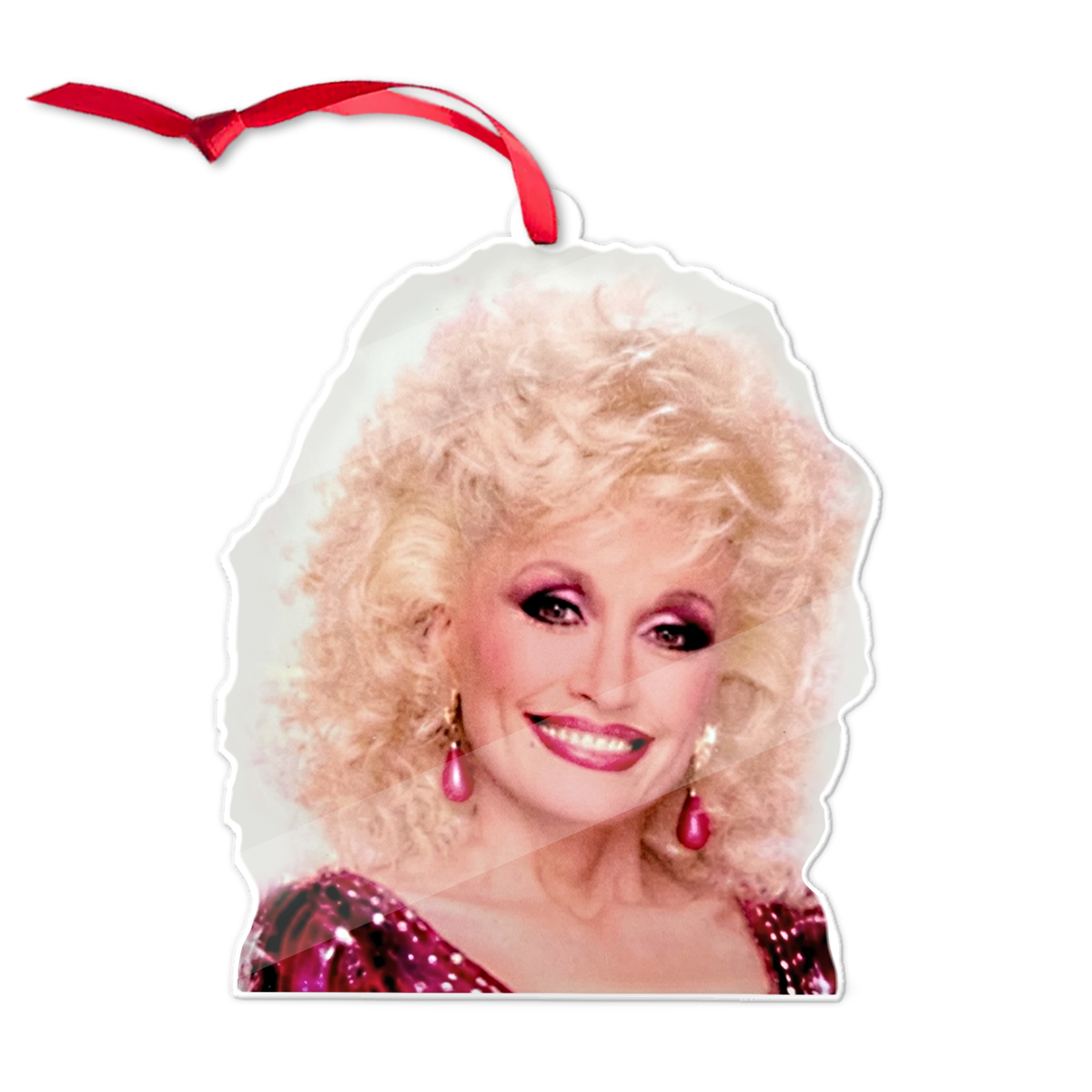 Holly Dolly Parton Memorial Acrylic Ornament, Jolly Dolly Christmas Tribute Ornament 686085