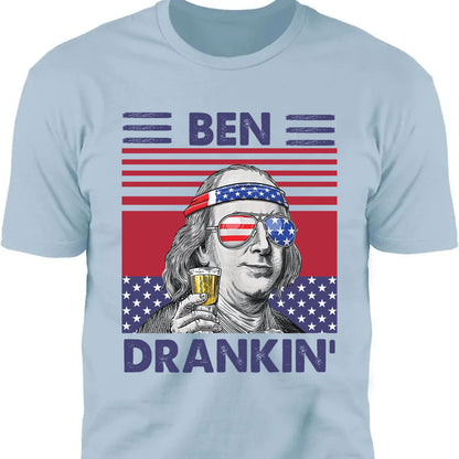 Ben Drankin Funny 4th Of July Drinking Shirt Bright T1191