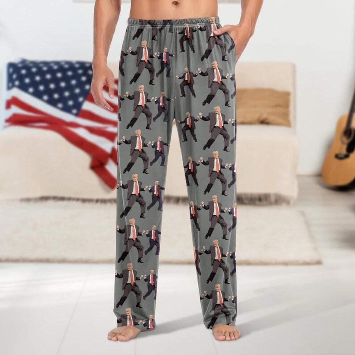 Dancing Trump Pajama Set - Funny Novelty Political Christmas Sleepwear Gift 686450 WFD