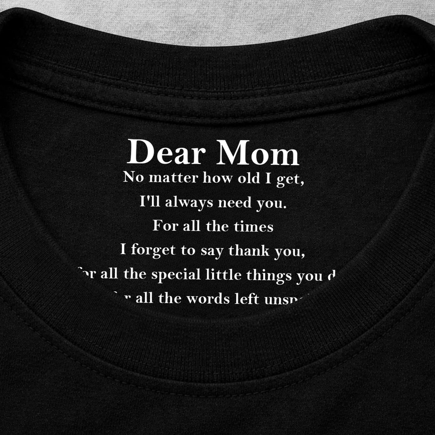 Custom Inside Neck Print Shirt, Personalized Gift For Mom, Hidden Message Shirt For Mother's Day 684664