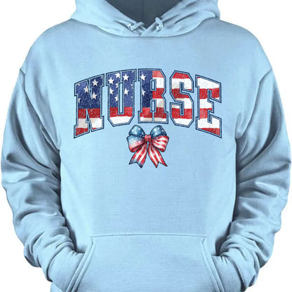 Retro Nurse Coquette Shirt | American Nurse T-Shirt | Nurse Life Shirt | 4th Of July Shirt | Independence Day Tee 682314