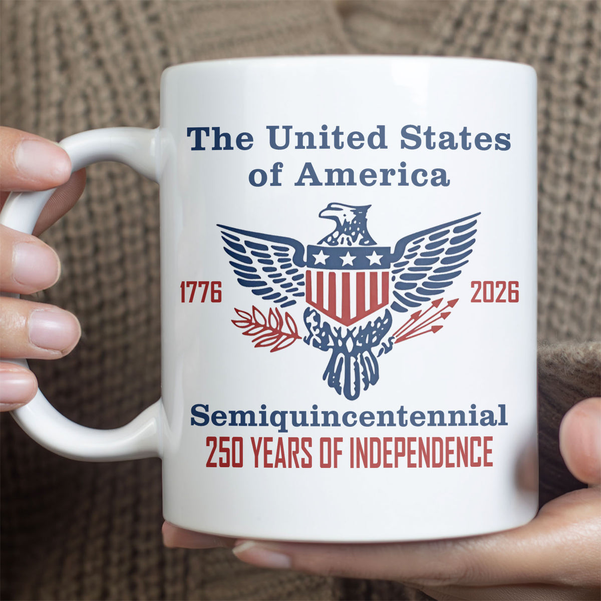 250 Years of Independence Mug | Happy 250th Birthday USA Mug | America 250th Anniversary White Mug Accent Mug 682595