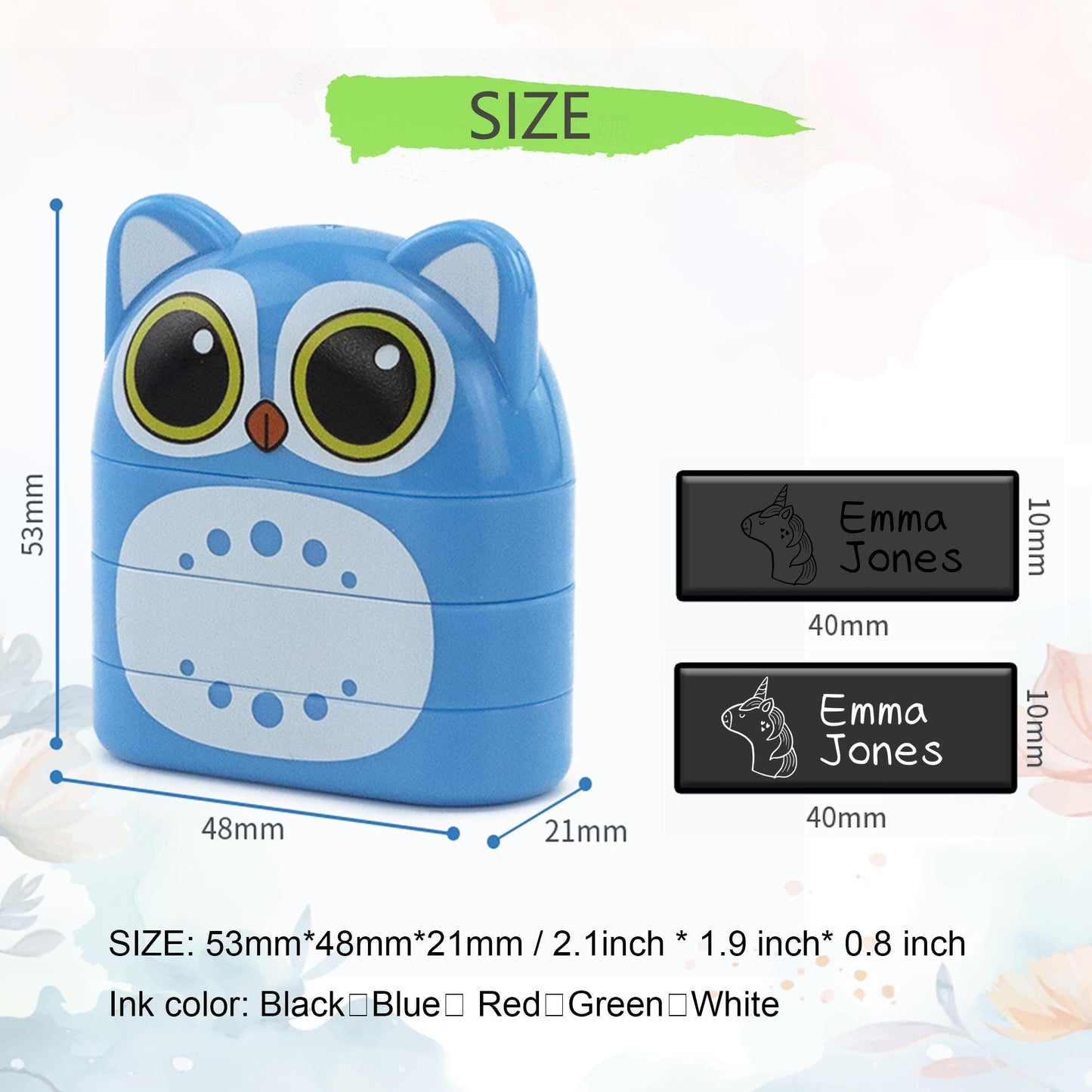 Personalized Two-Color Stamp | Custom Name Animal Stamp | Back To School Gift 685587 WFD