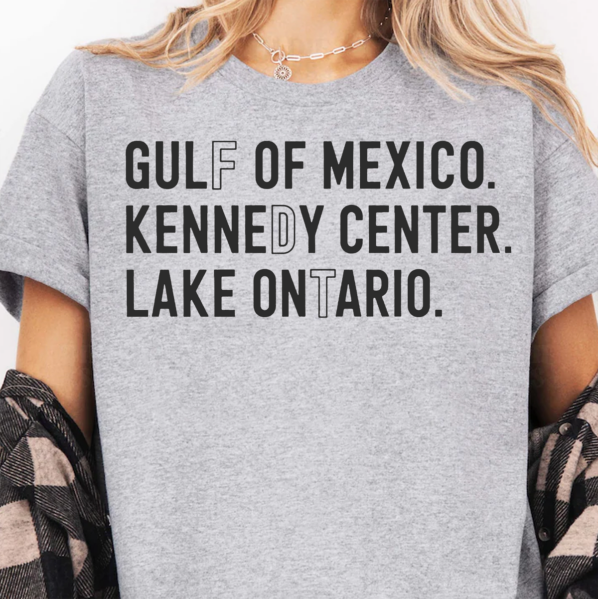 Gulf Of Mexico Kennedy Center Lake Ontario Bright Shirt - Subtle FDT Anti Trump Tee 686116