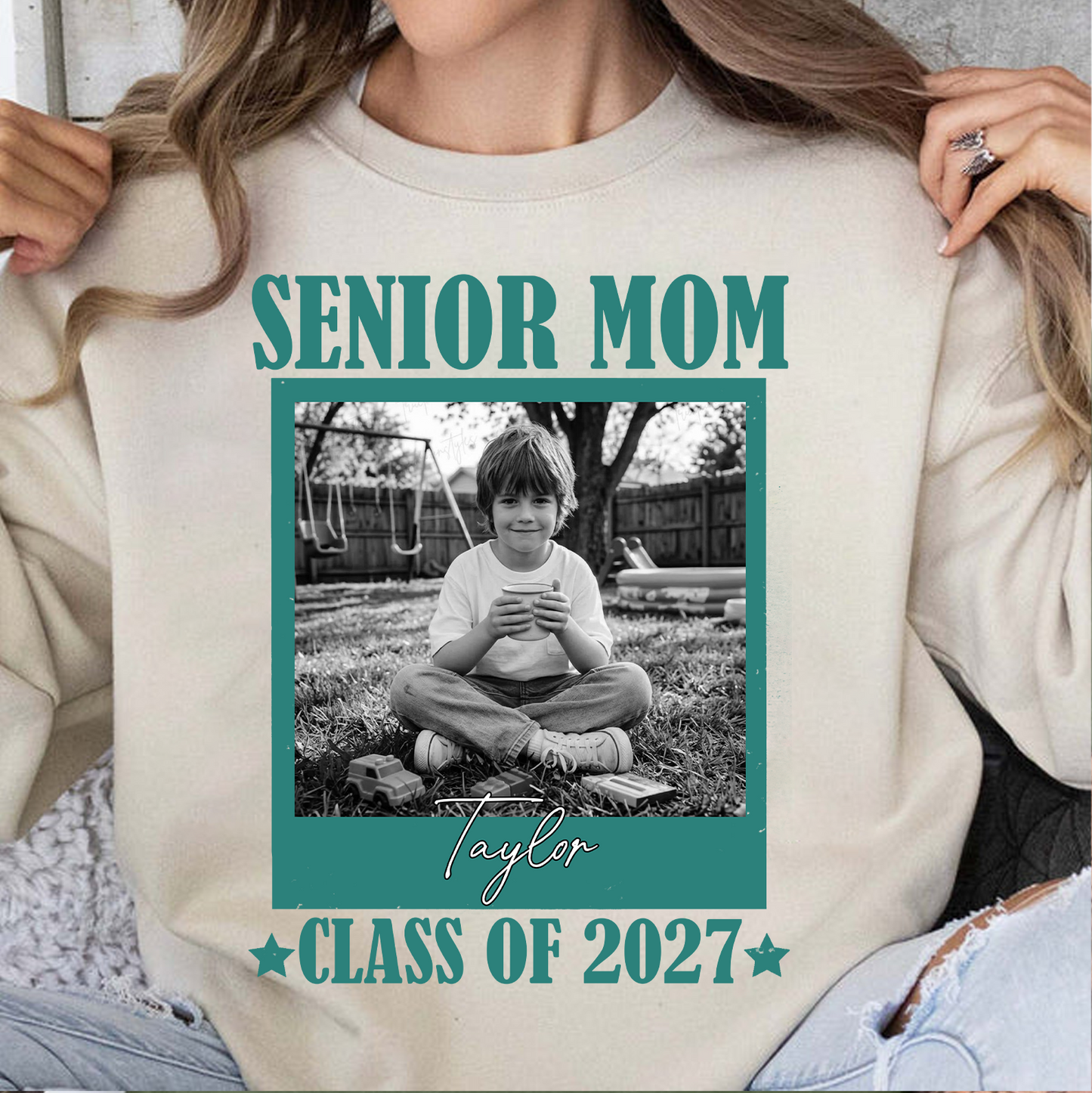 Personalized Senior Dad Mom 2027 Bright Shirt, Custom Photo Class Of 2027 Tee, Graduation Gift For Family 685374