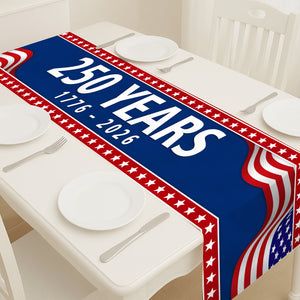 250 Years USA Patriotic Table Runner | America 250th Anniversary 1776–2026 Decor | Independence Day Table Decoration 683634