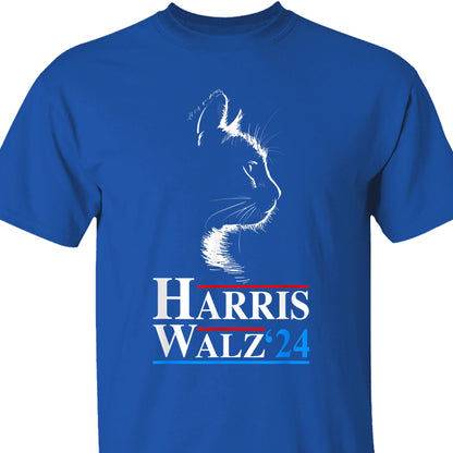 Harris Walz 2024 Cat Shirt | Cat Funny VP Vice President Election | Kamala Harris 2024 Shirt | Democrat Shirt Dark T1408 - KH2