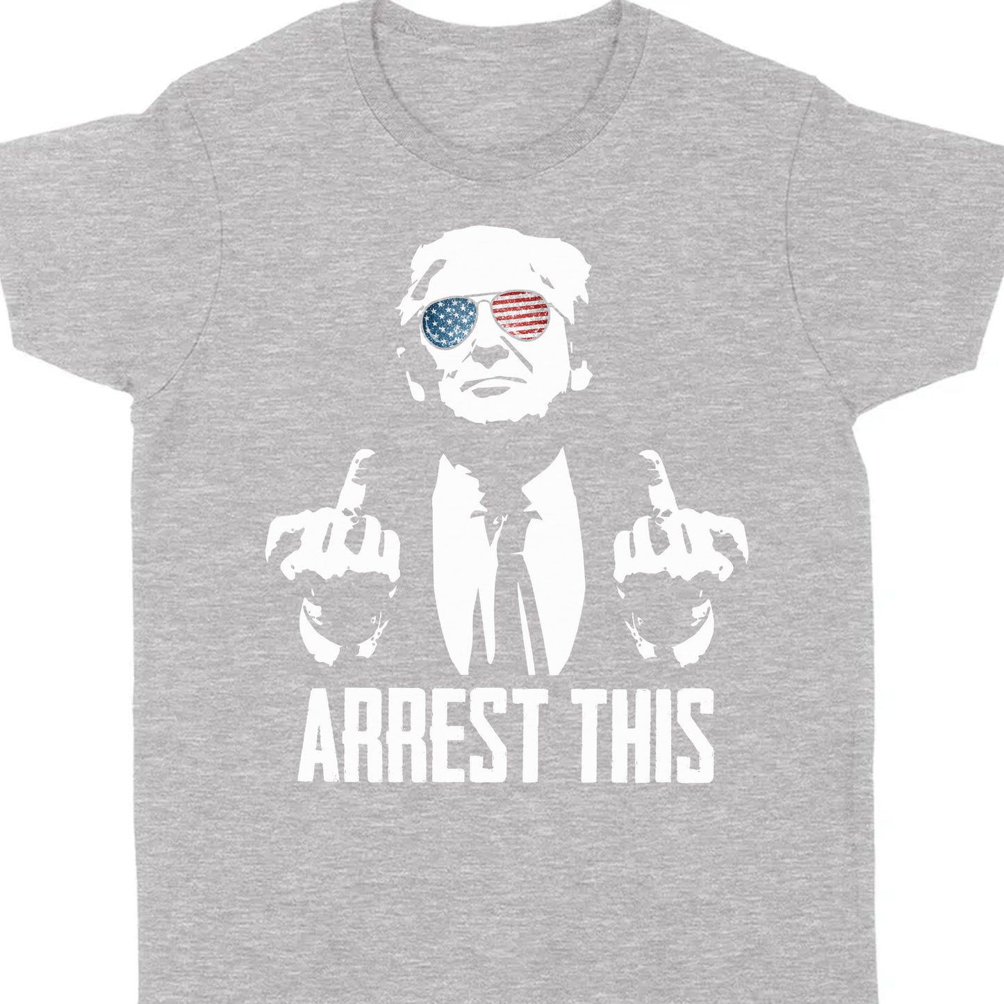 Arrest This Trump 2024 Middle Fingers Unisex Shirt | Trump 2024 Shirt | Republican Shirt | Trump Supporters Shirt Dark C1074 - GOP