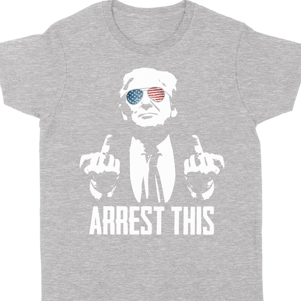 Arrest This Trump 2024 Middle Fingers Unisex Shirt | Trump 2024 Shirt | Republican Shirt | Trump Supporters Shirt Dark C1074 - GOP