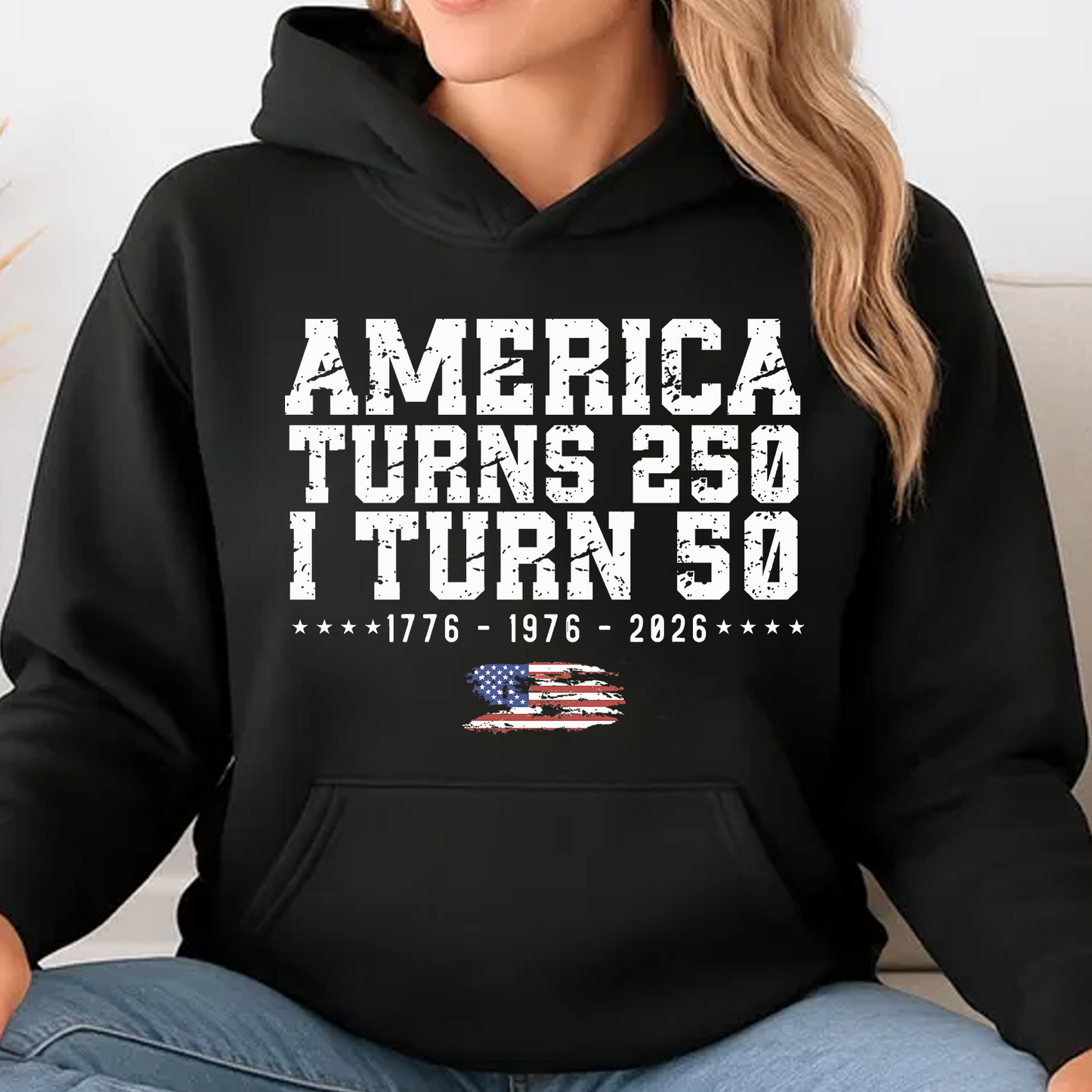 America Turns 250 I Turn 50 Shirt, Personalized Independence Day Tee, Patriotic 250th Anniversary Shirt 685118
