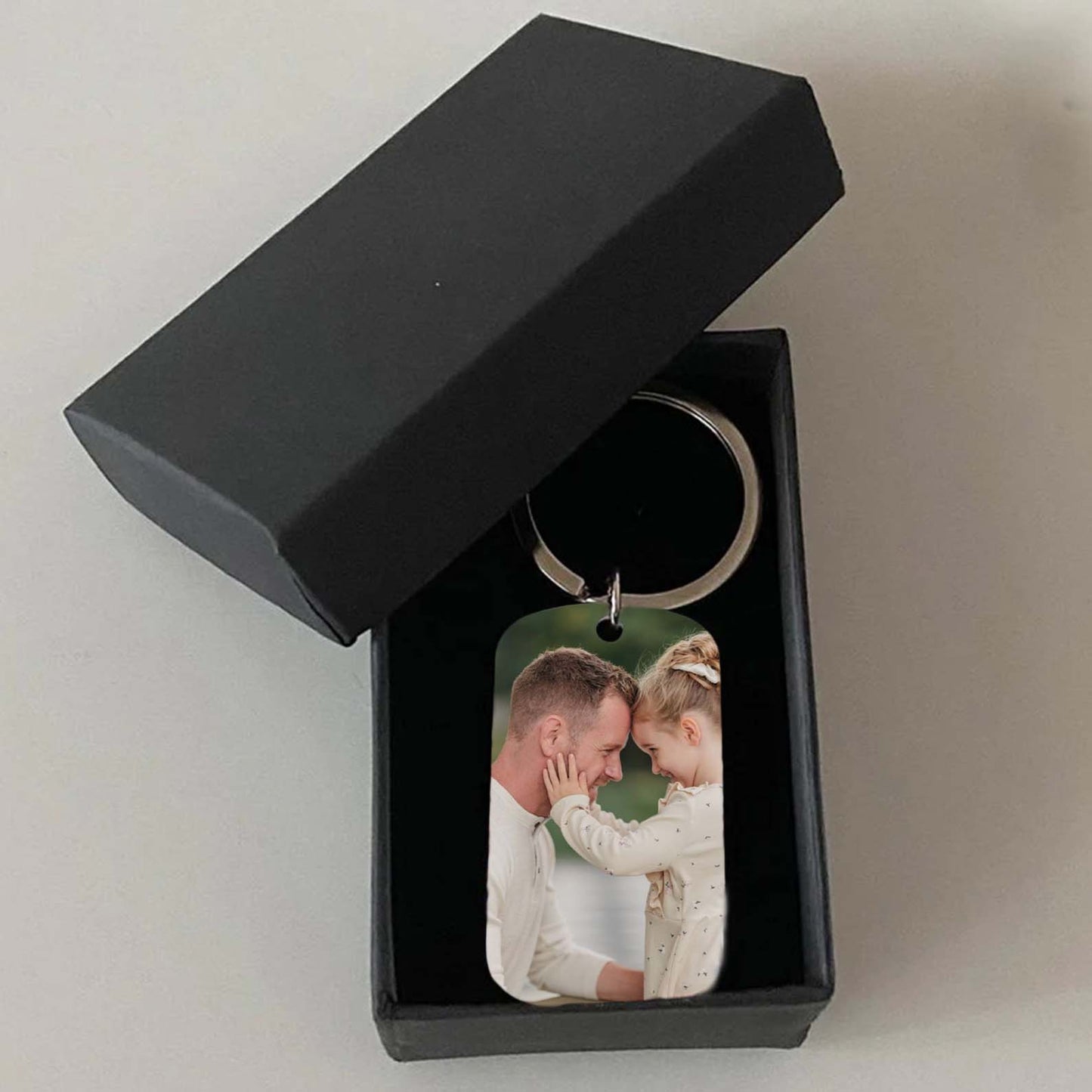 The Moment You Became My Daddy Keychain | Personalized Father’s Day Keyring with Photo Upload & Personalized Date | New Dad Gift 682262