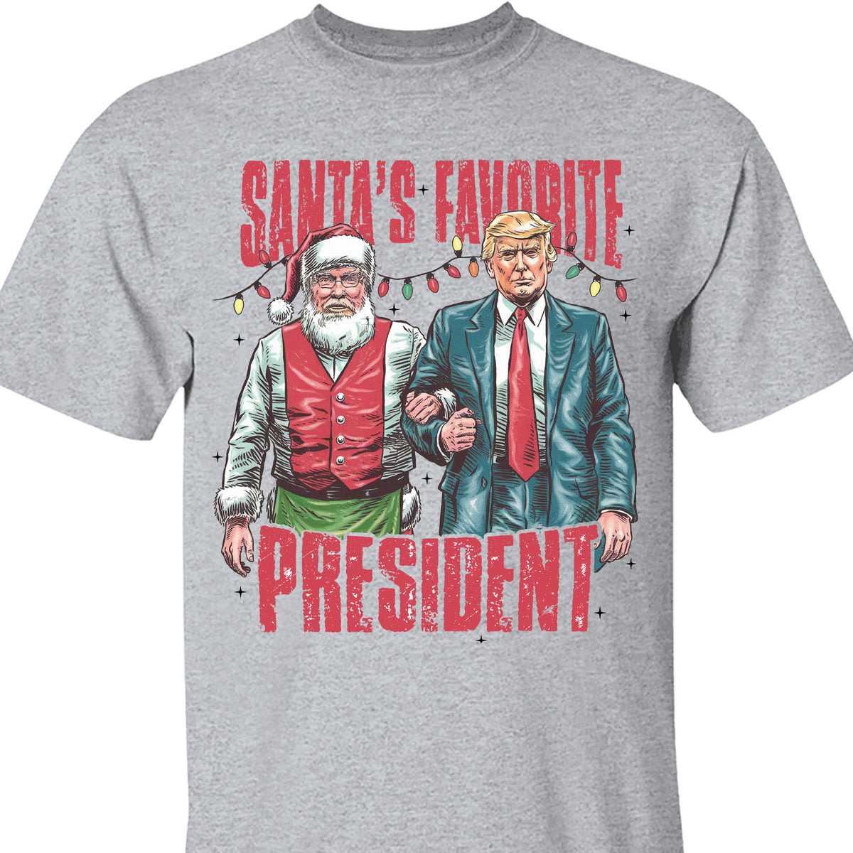 Santa's Favorite President Shirt, Humorous Trump Christmas Sweatshirt, Republican Sweater C1614 - GOP