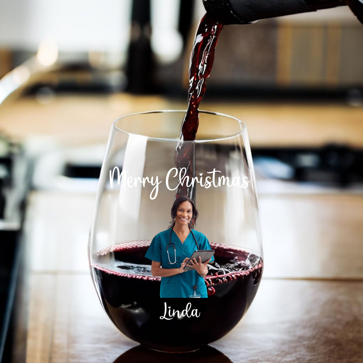 Personalized You're Really Great Nurse Wine Glass | Custom Photo Wine Glass | Personalized Gift For Mom | Gift For Wife 682703