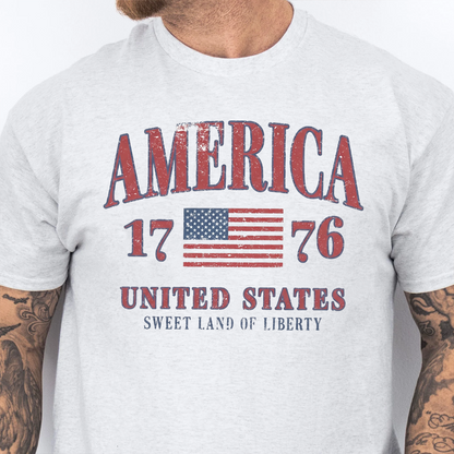 Retro America Sweet Land Of Liberty - USA 250th Anniversary Bright Shirt, Patriotic 4th Of July T-Shirt, America Flag Tee 685229