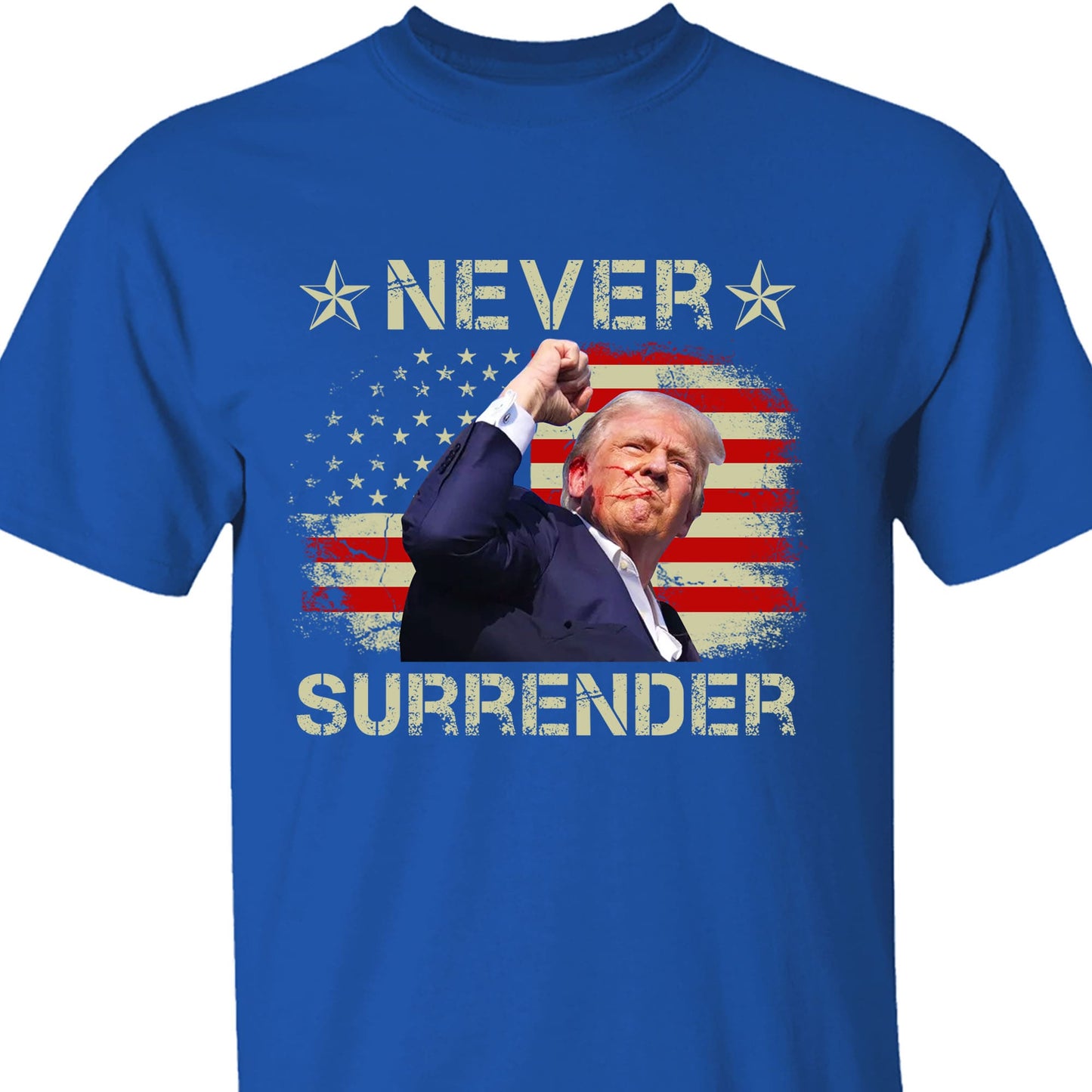 Never Surrender | Trump Fight 2024 Shirt Pennsylvania Rally | Trump Supporters Shirt Dark T1157 - GOP