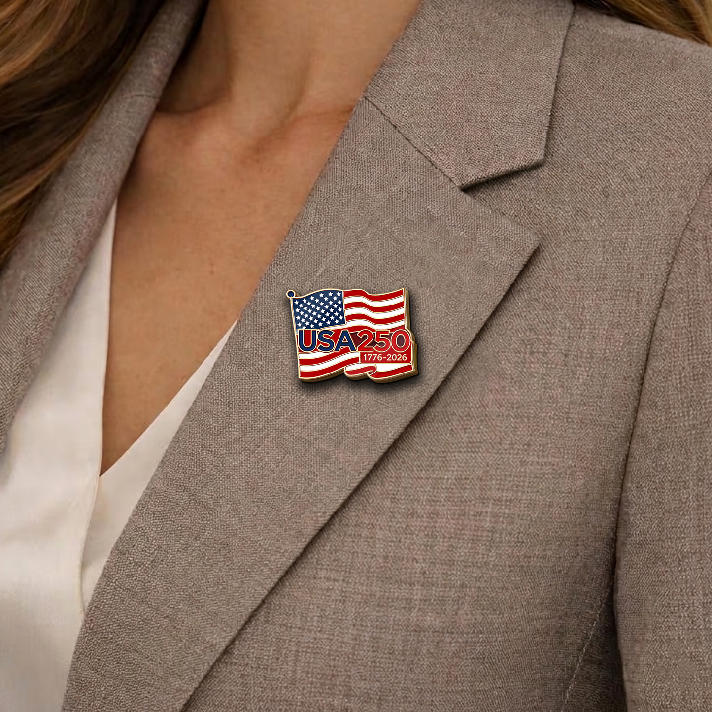 USA 250 Years Anniversary Lapel Pin Pack of 10 | Patriotic Independence Day America Flag Pin 684718