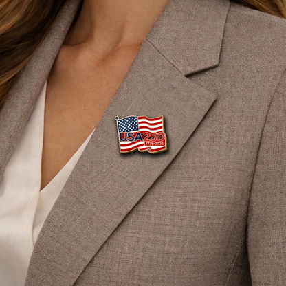 USA 250 Years Anniversary Lapel Pin Pack of 10 | Patriotic Independence Day America Flag Pin 684718