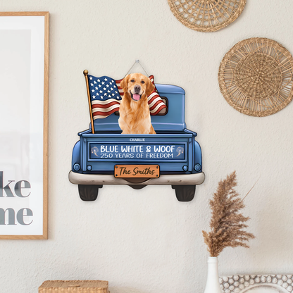 Personalized 250 Years Of Freedom Wooden Sign | Patriotic Door Decor 684494