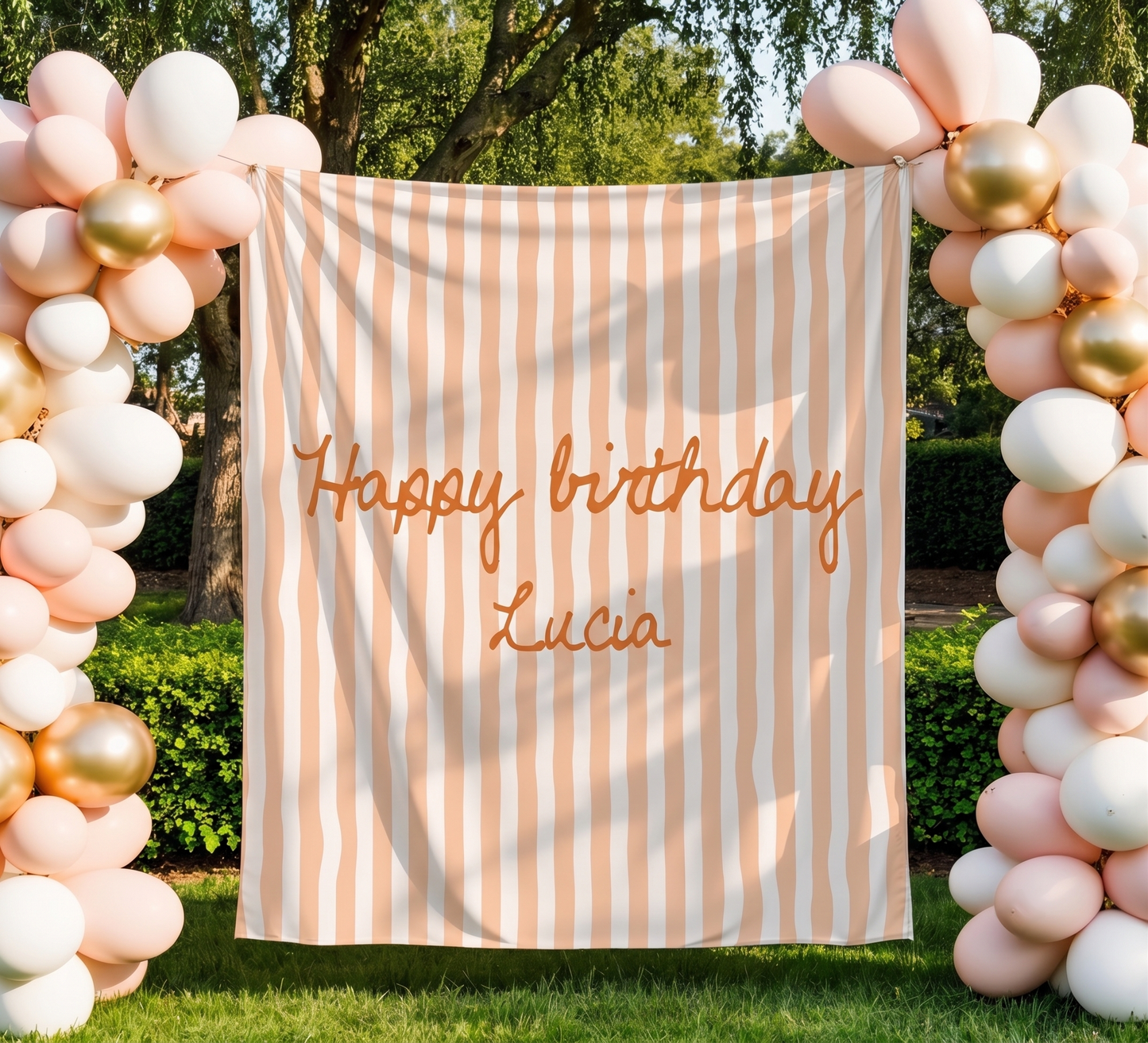 Personalized Happy Birthday Banner | Custom Name Birthday Party Decor Sheet 685553