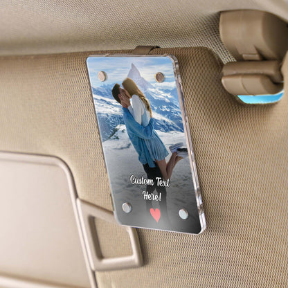 Custom Photo Drive Safe I Love You Couples | Personalized Custom Car Visor Clip 683289