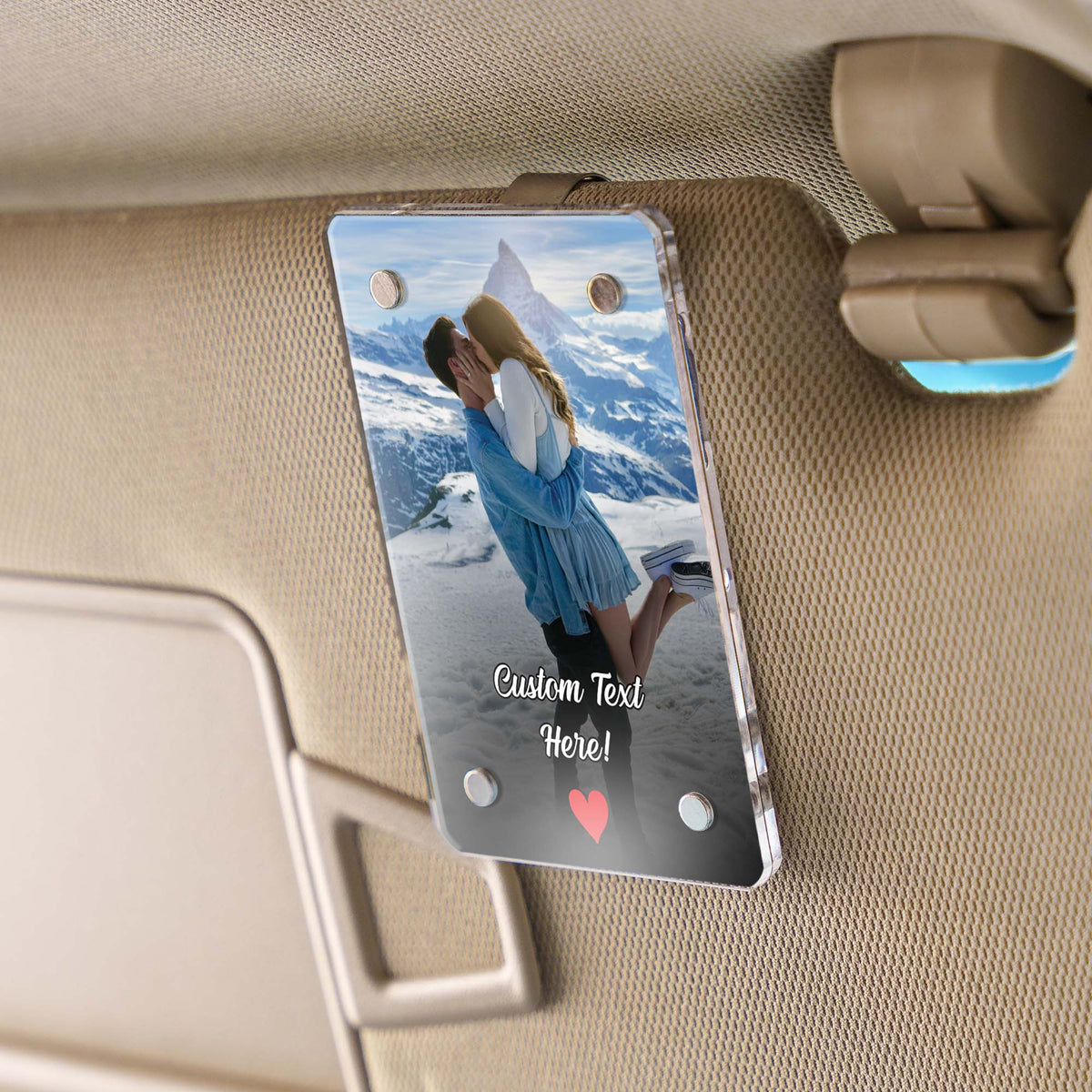 Custom Photo Drive Safe I Love You Couples | Personalized Custom Car Visor Clip 683289