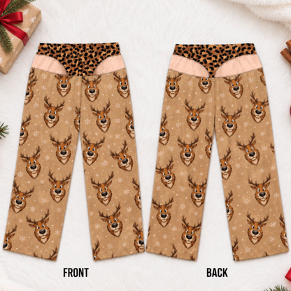 Funny Cheeky Santa Christmas Pajamas Pants, Personalized Gift For Husband Dad Grandpa 686139