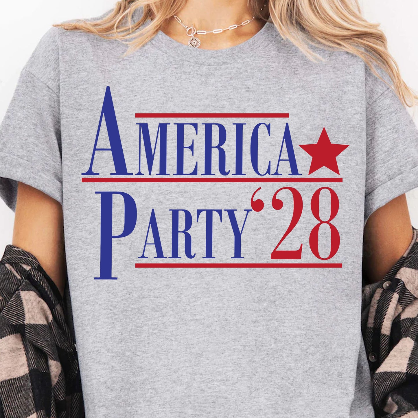 America Party 2028 Shirt | Elon Musk New Anti Trump Anti MAGA Anti Democrat Shirt | Political Funny Satire USA T-Shirt 682584