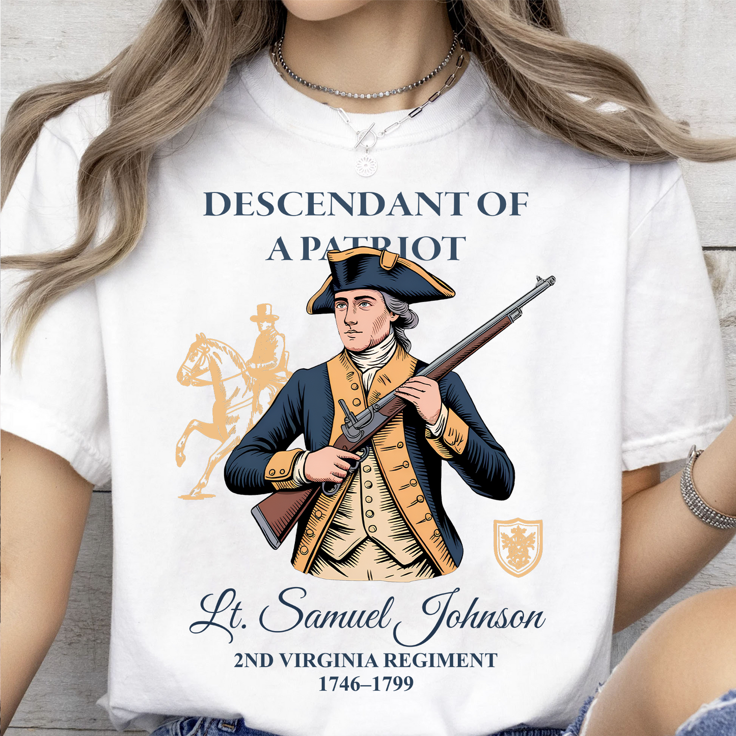 Custom Descendant Of A Patriot Bright Shirt | Patriotic 250 Years Tee - Semiquincentennial Gift 684470