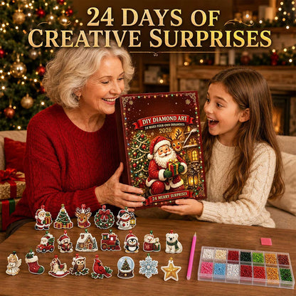 Mini Diamond Art Christmas Advant Calendars, 24 Pieces Holiday Countdown 686552 WFD