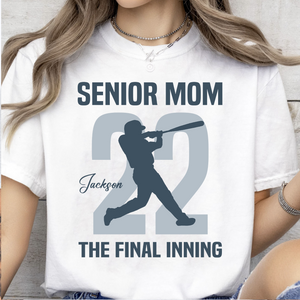 Custom Name Senior Baseball Pitcher Mom Shirt, Personalized Family Tee For Baseball Mama, Mother's Day Gift Shirt 684837