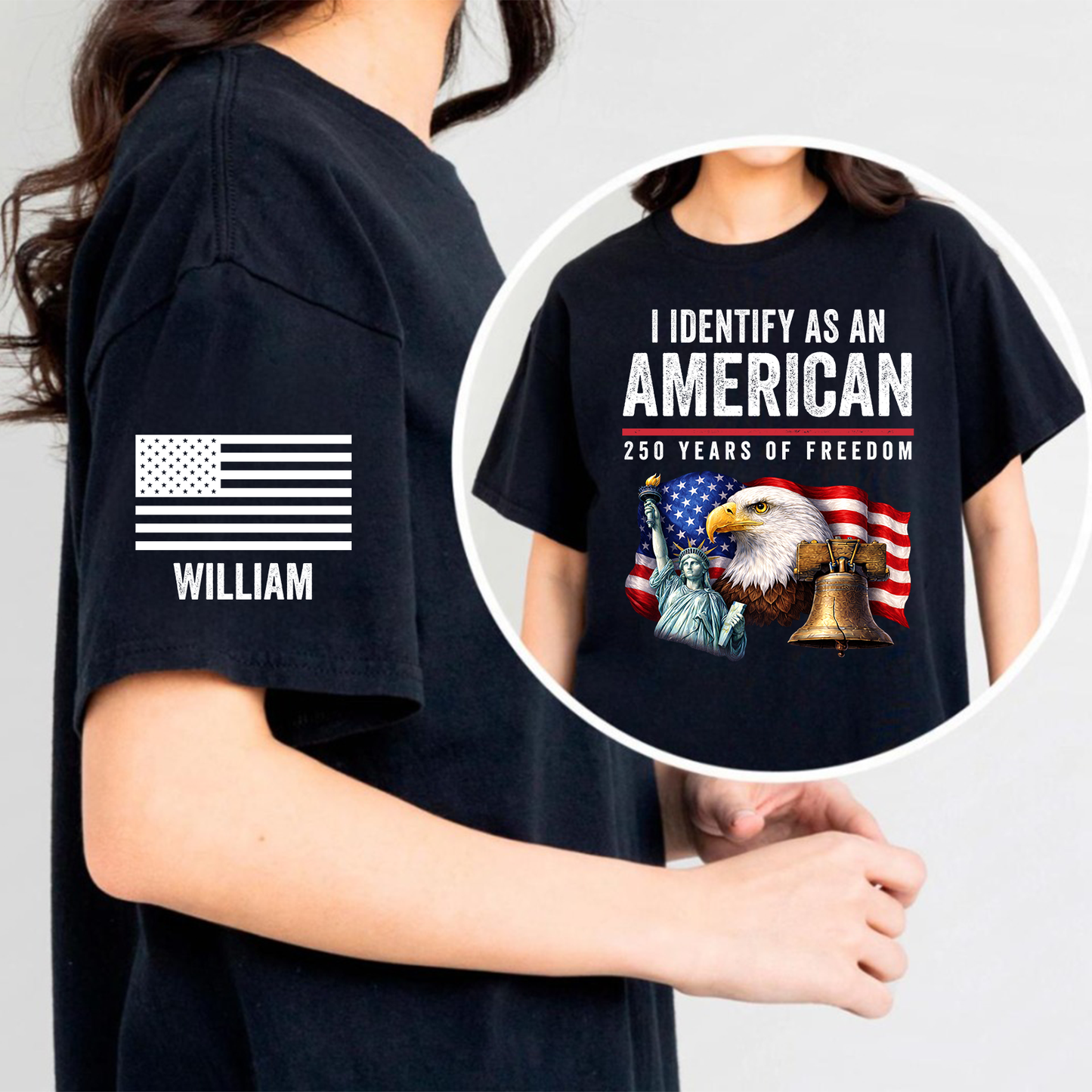 I Identify As An American Shirt | 250 Years Of Freedom Shirt | Patriotic Freedom Tee 684563