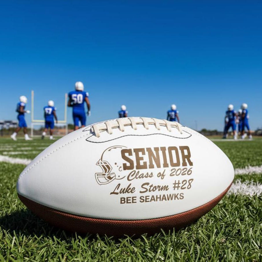 Personalized Senior Leather Football, Custom Class Of 2027 Senior Sports Gift 686474 WFD