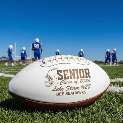 Personalized Senior Leather Football, Custom Class Of 2027 Senior Sports Gift 686474 WFD