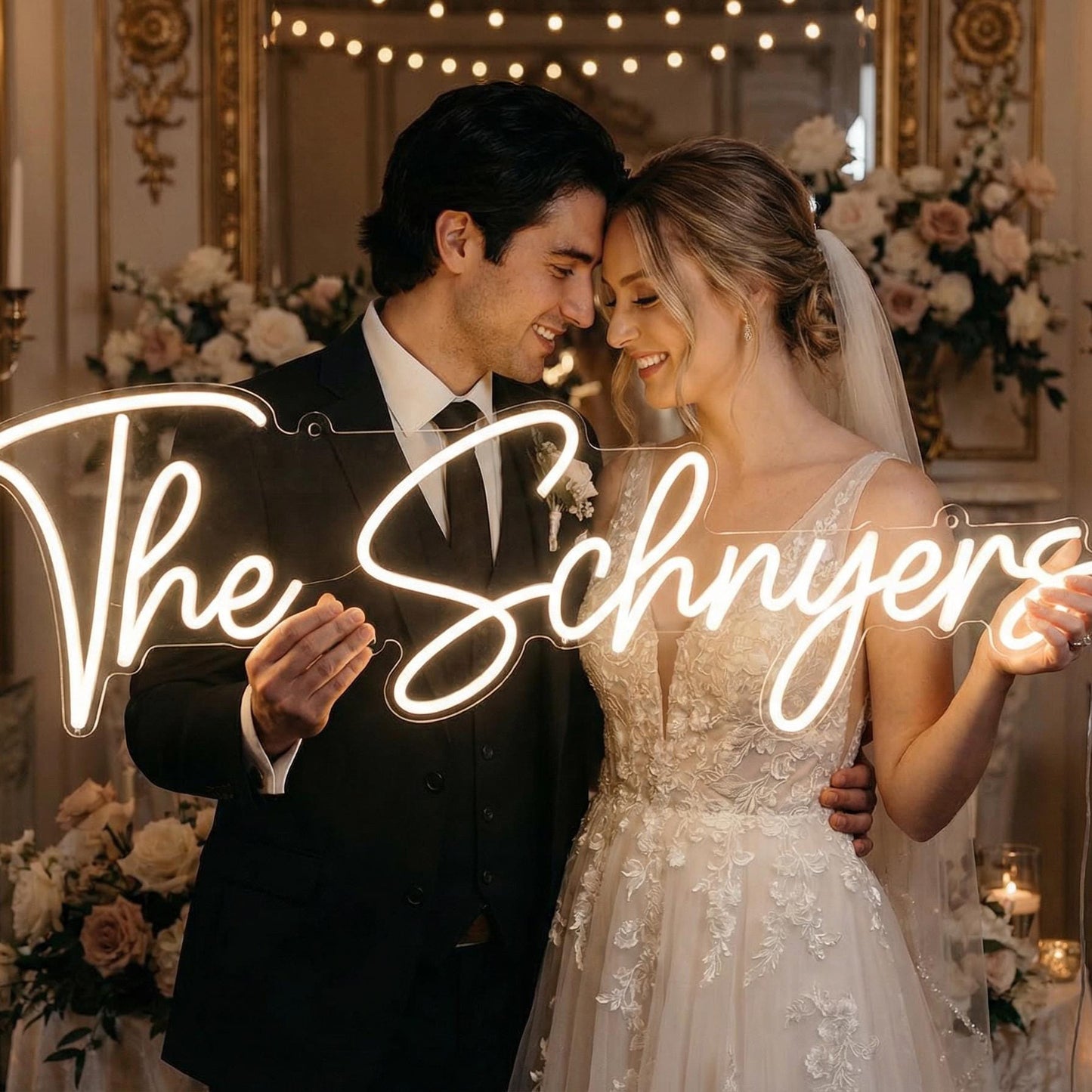 Custom Name Wedding Neon Sign, Personalized Neon Sign, Gifts For Him/Her, Engagement Sign, Wedding Backdrop, Reception Decor, Party Sign 685379 WFD