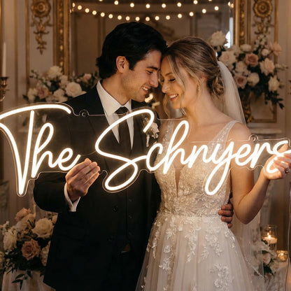 Custom Name Wedding Neon Sign, Personalized Neon Sign, Gifts For Him/Her, Engagement Sign, Wedding Backdrop, Reception Decor, Party Sign 685379 WFD