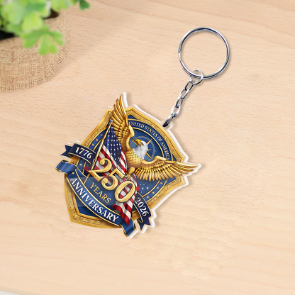 USA 250 Years Anniversary Acrylic Keychain | 1776–2026 Eagle Keychain | Patriotic Gift 684518