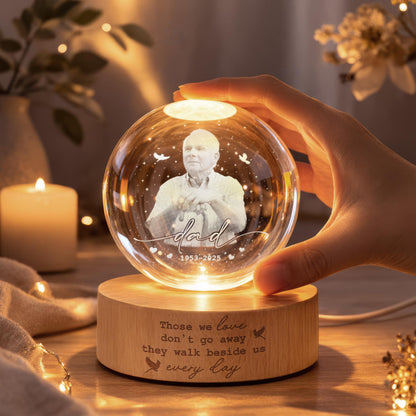Custom Photo Memorial Crystal Ball Night Light, Mom Remembrance Gift, Dad Memorial Gift 685450 WFD