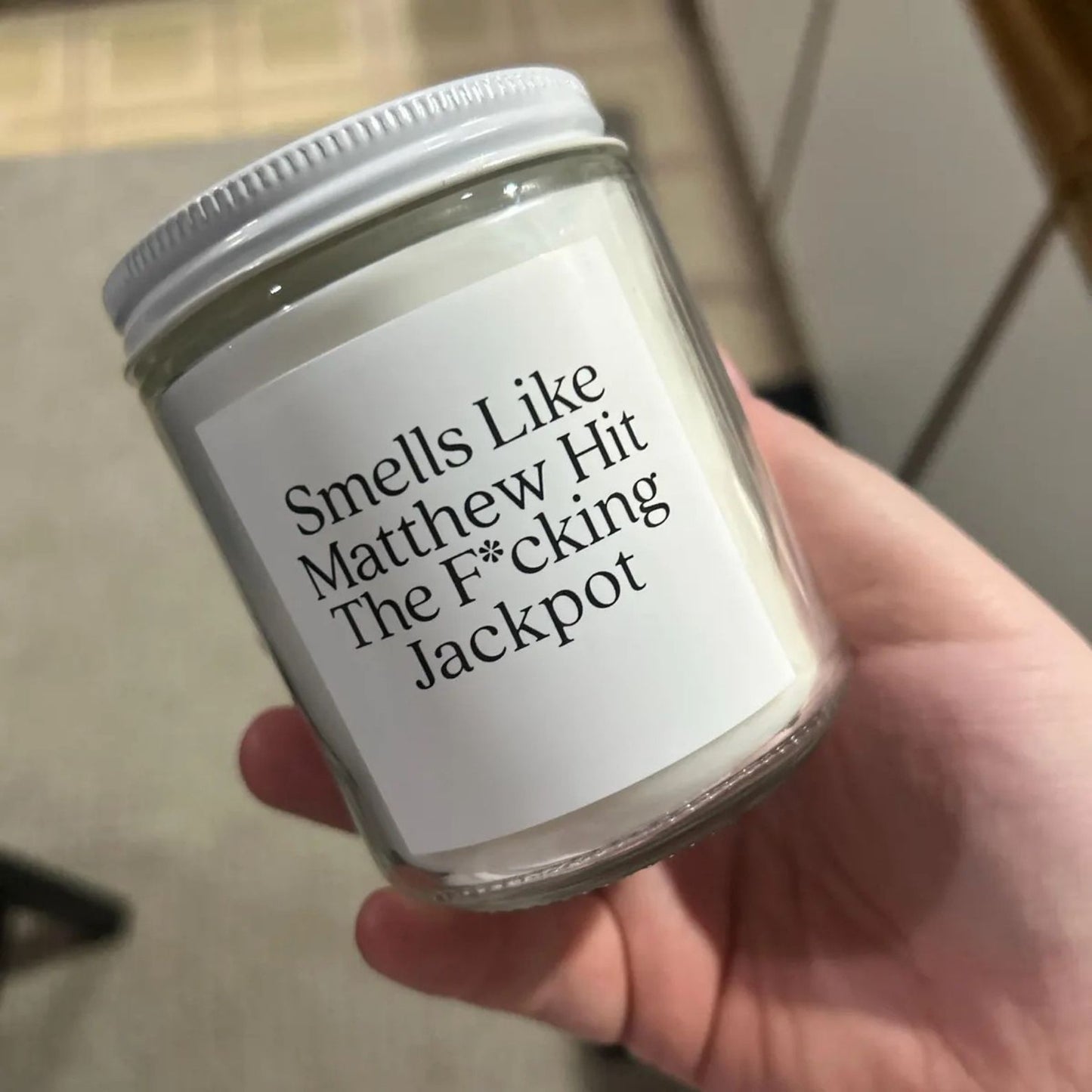 He Hit The Jackpot Funny Engagement Gifts | Personalized Engagement Candle | Gift For Bride 684762