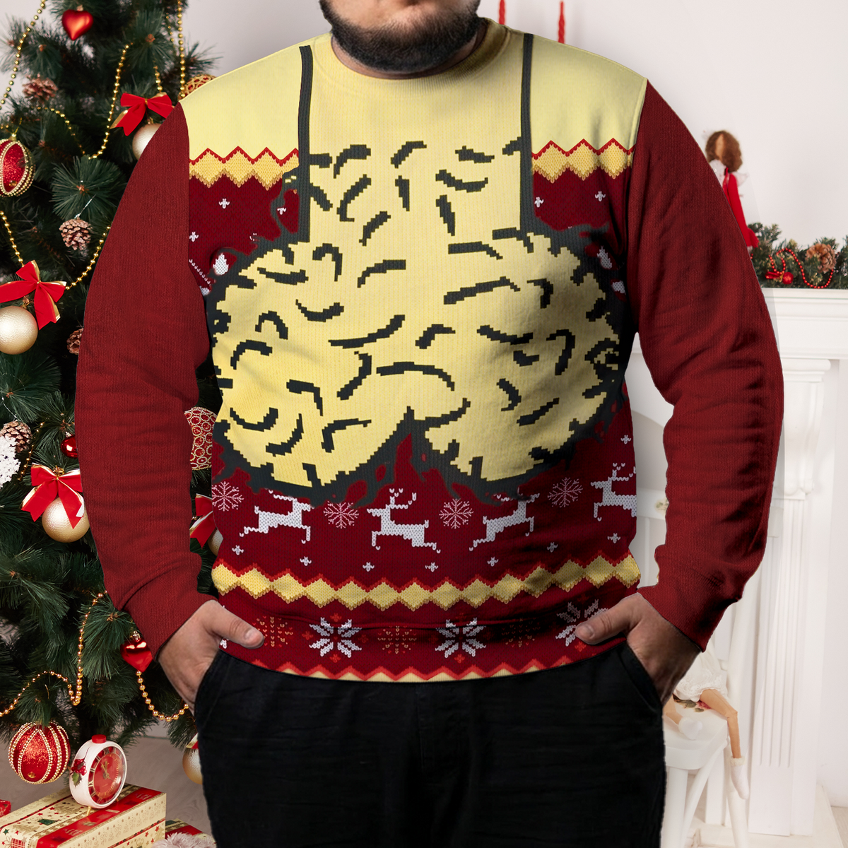 Dirty Ugly Christmas All-Over Print Sweatshirt, Merry Cockmas Sweatshirt, Funny Meme Christmas Sweater, Gift For Him 686072