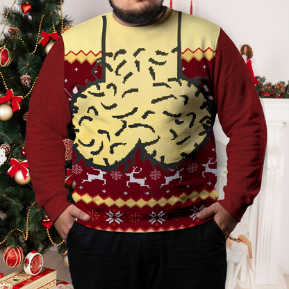 Dirty Ugly Christmas All-Over Print Sweatshirt, Merry Cockmas Sweatshirt, Funny Meme Christmas Sweater, Gift For Him 686072
