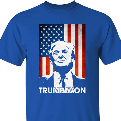Trump Won 2024, Trump Winning Election Shirt, Trump 47th President Shirt Dark T1712 - GOP