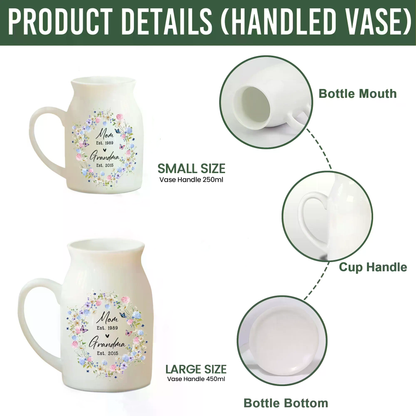 Personalized Ceramic Flower Vase | Mother's Day Flower Vase | Gift For Mom And Grandma 684786