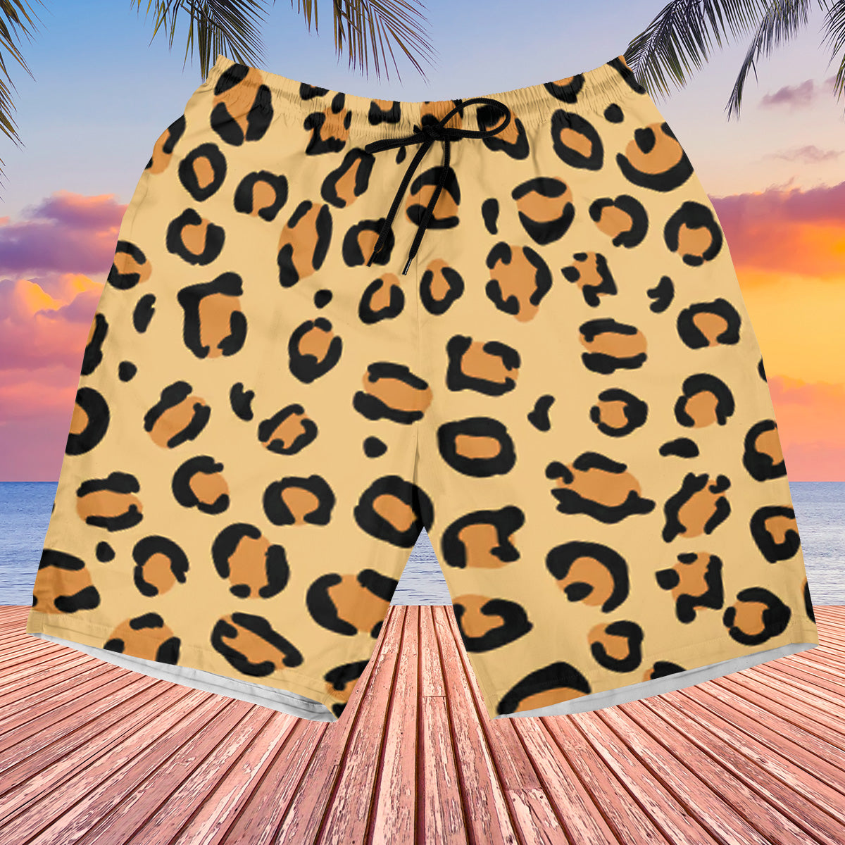 Funny Fake Butt Beach Shorts, Custom Name Men’s Swim Trunks, Novelty Vacation Gift For Husband, Boyfriend 685646