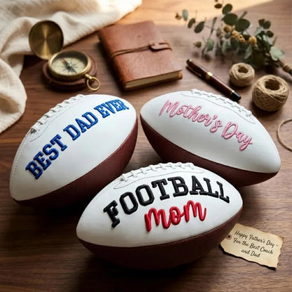Personalized Embroidered Football Gift for Dad, Custom Football Keepsake Ball from Kids, Father's Day Gift 685081