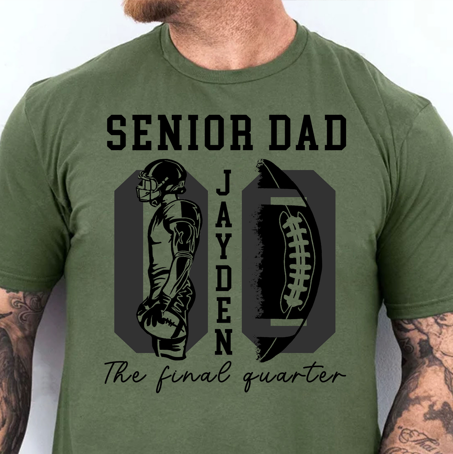 Custom Name And Number Senior Dad & Mom 2027 Shirt, Personalized Game Day Tee, Senior Football Parents Gift 685797