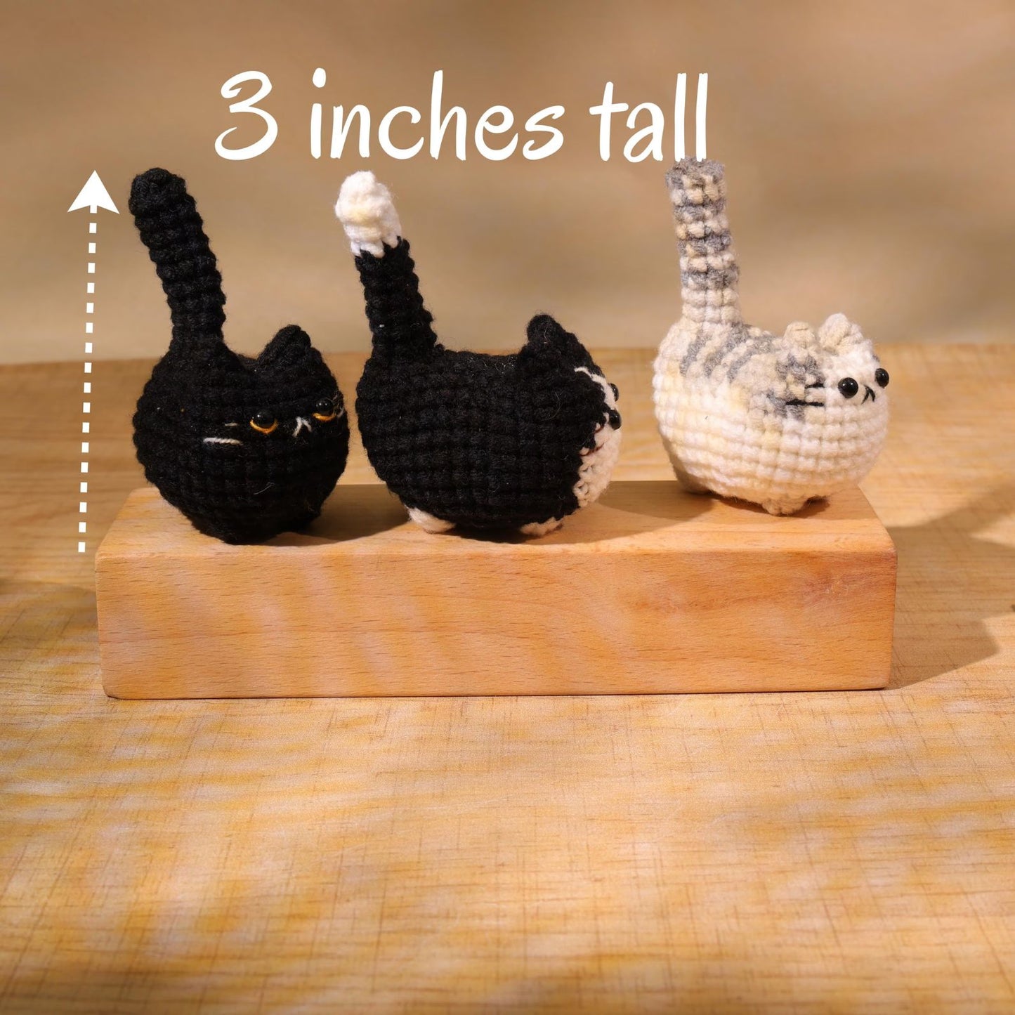 Crochet Mini Cat Keychain, Crochet Cat Stuffed Animal, Cute Gift for Cat Lovers 683933